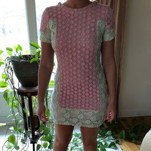 Pastel Mint & Lilac vintage styled dress